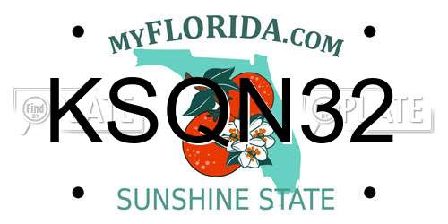 KSQN32 Florida License Plate
