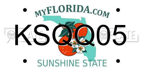 KSQQ05 Florida License Plate