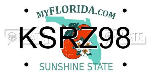 KSRZ98 Florida License Plate