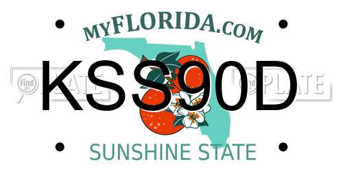 KSS90D Florida License Plate