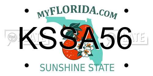 KSSA56 Florida License Plate
