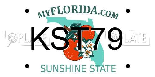 KST79 Florida License Plate
