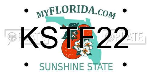 KSTF22 Florida License Plate