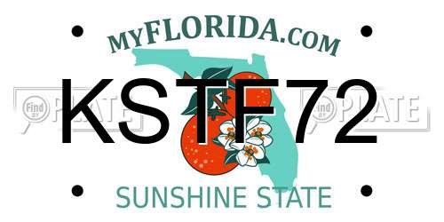 KSTF72 Florida License Plate