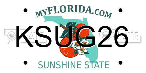 KSUG26 Florida License Plate