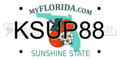 KSUP88 Florida License Plate