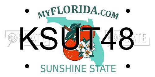 KSUT48 Florida License Plate