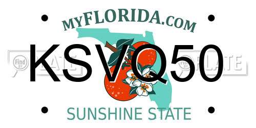 KSVQ50 Florida License Plate