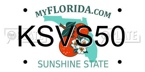 KSVS50 Florida License Plate