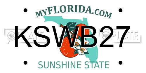 KSWB27 Florida License Plate