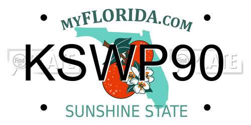 KSWP90 Florida License Plate