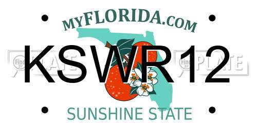 KSWR12 Florida License Plate