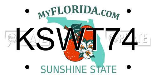 KSWT74 Florida License Plate