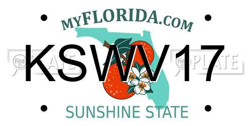 KSWV17 Florida License Plate