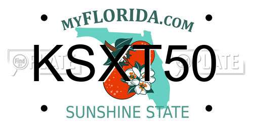 KSXT50 Florida License Plate