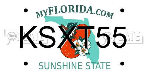 KSXT55 Florida License Plate