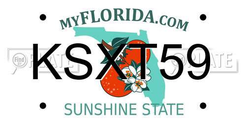 KSXT59 Florida License Plate