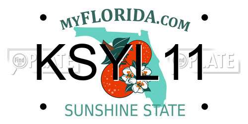 KSYL11 Florida License Plate