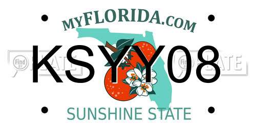 KSYY08 Florida License Plate