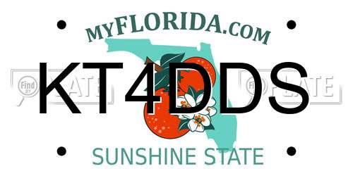 KT4DDS Florida License Plate