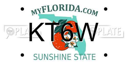KT6W Florida License Plate