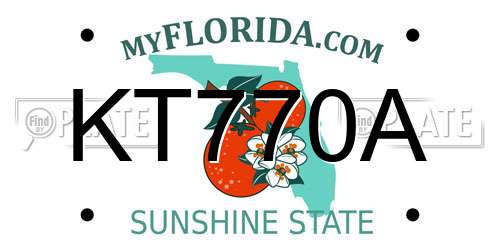 KT770A Florida License Plate