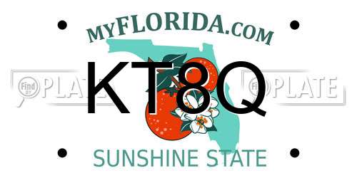 KT8Q Florida License Plate
