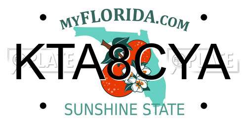 KTA8CYA Florida License Plate