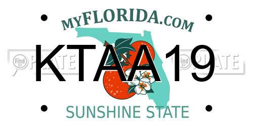 KTAA19 Florida License Plate