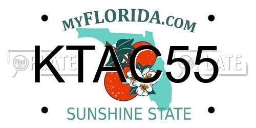 KTAC55 Florida License Plate