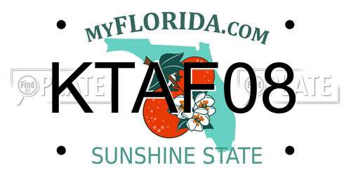 KTAF08 Florida License Plate