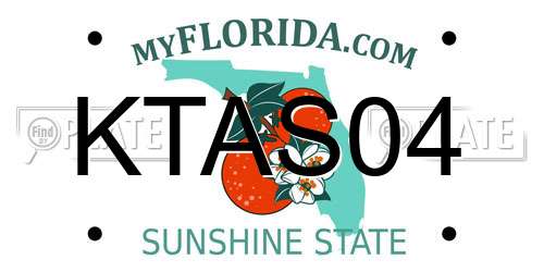 KTAS04 Florida License Plate