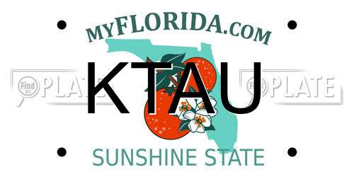 KTAU Florida License Plate