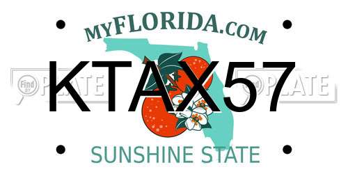 KTAX57 Florida License Plate