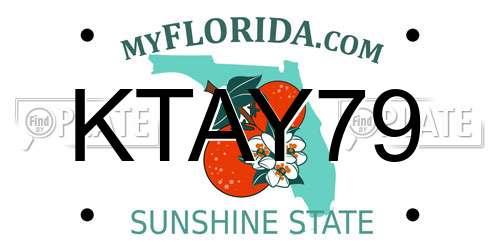 KTAY79 Florida License Plate