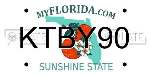 KTBY90 Florida License Plate