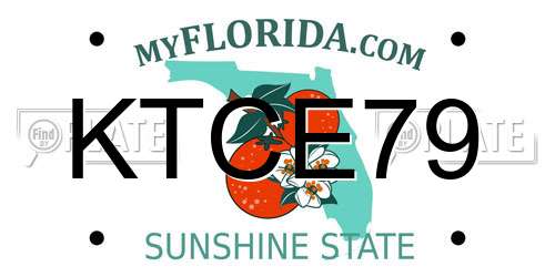 KTCE79 Florida License Plate