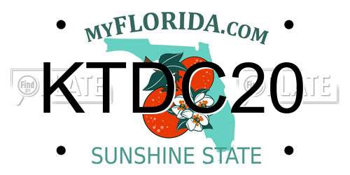 KTDC20 Florida License Plate