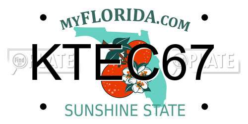 KTEC67 Florida License Plate