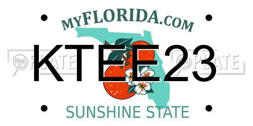 KTEE23 Florida License Plate
