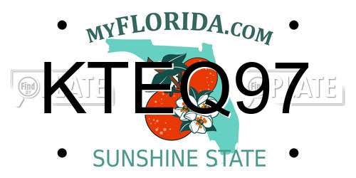 KTEQ97 Florida License Plate