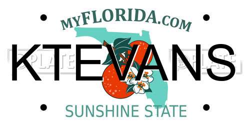 KTEVANS Florida License Plate