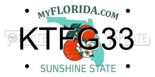 KTFG33 Florida License Plate