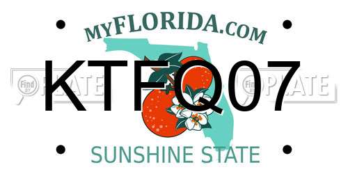 KTFQ07 Florida License Plate