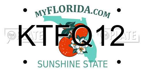 KTFQ12 Florida License Plate