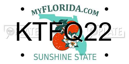 KTFQ22 Florida License Plate