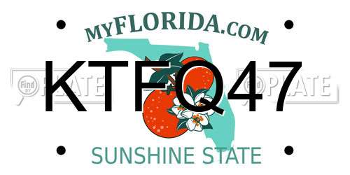 KTFQ47 Florida License Plate