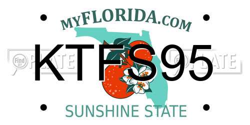 KTFS95 Florida License Plate
