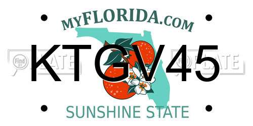 KTGV45 Florida License Plate