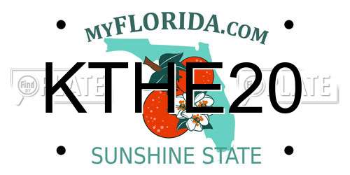 KTHE20 Florida License Plate